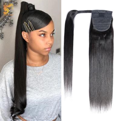 China Wholesale Afro Curly Ponytail Hair Wrap Around Ponytail Hair, Natural Virgin Ponytail Hair, Afro Kinky Curly Wrap Ponytail for sale