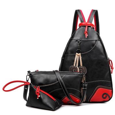 China 2019 Online Shopping Cheap Backpack Luxury Handbag Waterproof 3pcs Ladies Bags for sale