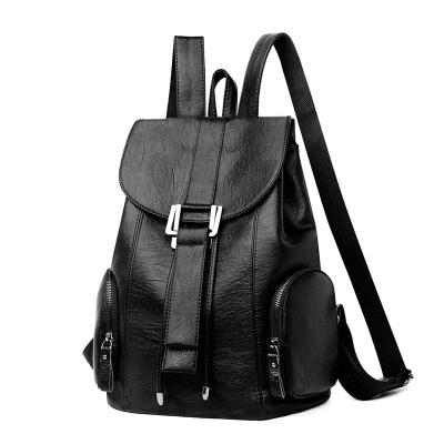 China PU school girls college girls waterproof custom luxury women bagpack daily casual leather backpack for ladies for sale