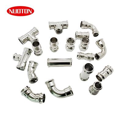 China SS316L Dvgw Certificated Stainless Steel Pipe Fittings Press Fittings for sale