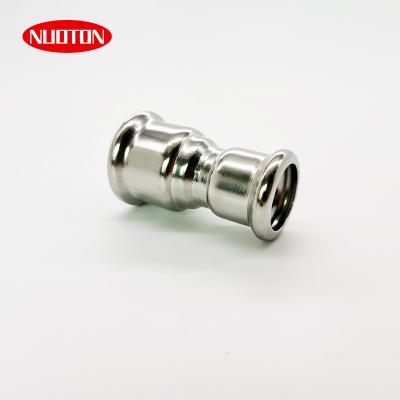 China SS316L Stainless Steel m/v Profile Pipe Press Fit Reducer Reducing Coupling for sale