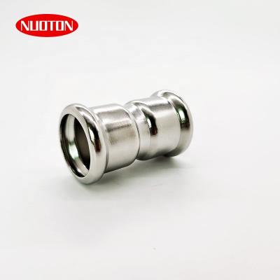 China SS316L Dvgw Stainless Steel Tube Press Fittings M Profile Coupling Inox Fitting for sale