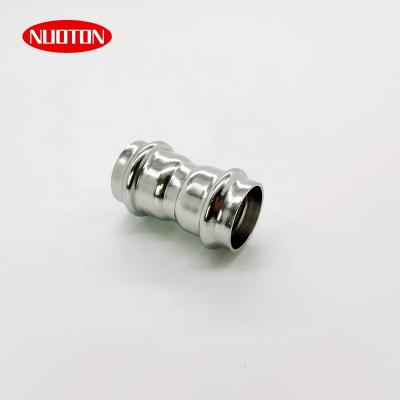 China SS316L Stainless Steel Press Fitting V-type Equal Coupling Press Coupling for sale