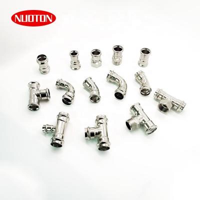 China SS316L Dvgw Certificated Stainless Steel Press Intake Pipe Fitting Plumbing Fittings for sale