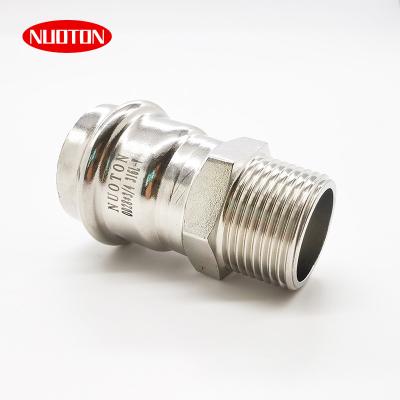 China SS316L JIS Dvgw Stainless Steel Male/Female Threaded Adapter/Press Coupling Fittings for sale