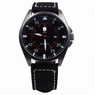 China Auto Date Water Resistant 10ATM Luxury Canvas Strap Men Dive Watch for sale