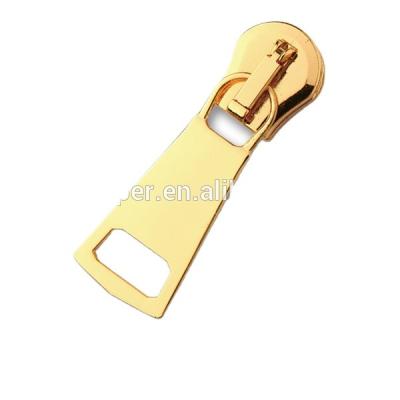 China Nickel Free Heavy Duty Auto Lock Gold Metal Zipper Slider With OEM ODM Welcomed for sale