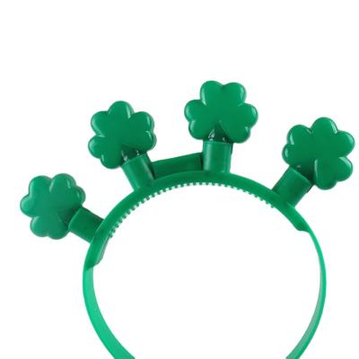 China Wholesale Custom OEM Party Light Plastic Clover Plastic Headband for sale