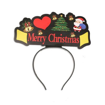 China Wholesale Custom Plastic EL Plastic Pop Activated Headband Light Up Christmas Headband for sale