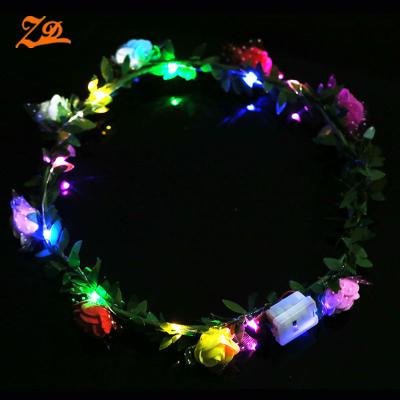 China Foam Foam Party Supplies Led Flower Headbands From Hawaii for sale