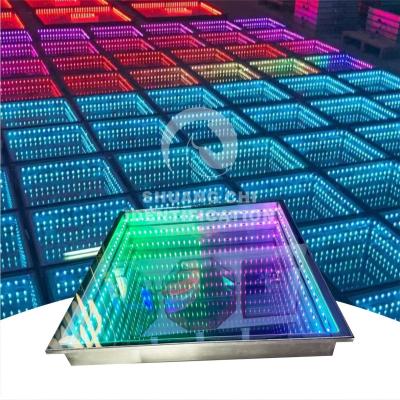 China 3D LED Floor de baile Infinity Floor de baile de luz y personalizado LED de ladrillo de luces en venta