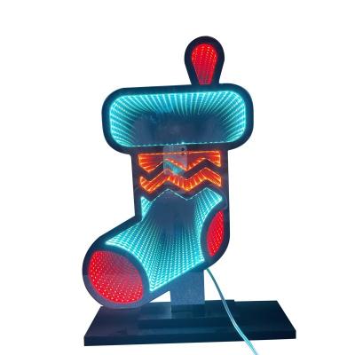 China NO Dimmer Support Christmas Stocking LED Light Acrylic Magic Mirror for Festive Decor for sale