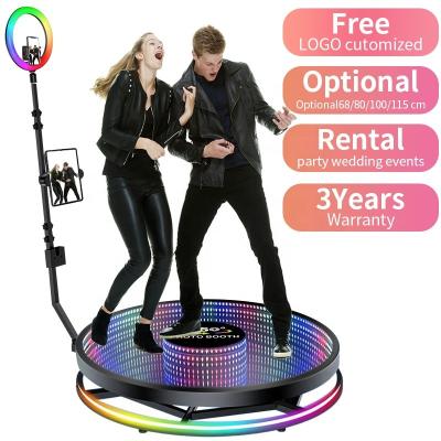 中国 25cm プラットフォームの高さ LEDライト 360 フォトブース用道具用の回転機箱 販売のため