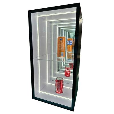 China Tamaño personalizado Infinite Magic Mirror Display Cabinet para la decoración de tiendas comerciales en venta