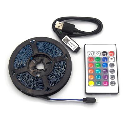 China 5m 12v 5050 RGB LED Luces de banda de píxeles Flexible control remoto WiFi Inteligente Multi Color en venta