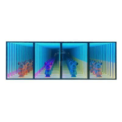 China Customized Size Fashion Light Up 3D LED Infinity Mirror Display Case for Trendy Items for sale