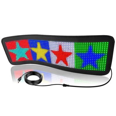 China Flexibel LED-display Matrix panelen HD Full Color APP Control Zachte achterruit Autoschild Te koop