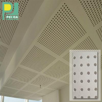 China Fireproof Cheap Acoustic 9mm Perforated Channel Gypsum Board for sale