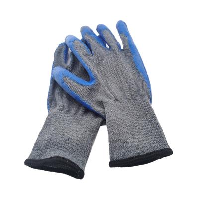 China Industrial Knitted Cotton Rubber Gloves Comfortable Breathable for sale