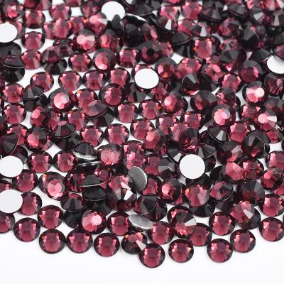 China Wholesale SS16 SS20 SS30 Amethyst Color Crystal Stones Round Flatback Glass Fake Stone for DIY Crafts for sale