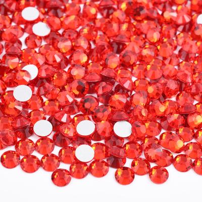 China Wholesale Flatback SS16 SS20 SS30 Round Craft Siam Crystal Flatback Glass Rhinestone For DIY Rhinestone Light Stone for sale