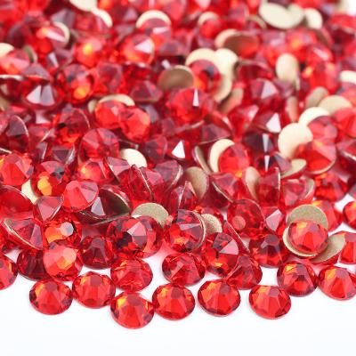 China Wholesale Siam Colors Glass Rhinestones Non Hotfix Crystal Flatback Light Size SS16 SS20 For DIY Decoration for sale