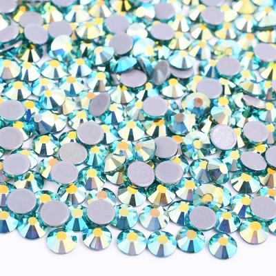 China High Quality Rhinestone Zircon ab Crystal Rhinestone Flatback Glass Hotfix Flatback SS6 SS10 SS16 SS20 For Dance Dress for sale