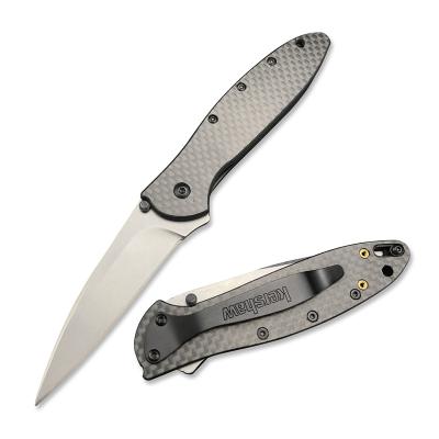 China Kershaw Leek 1660 Non-Variables Outdoor Camping Hunting Survival EDC Tool Carbon Fiber Handle Folding Knife for sale