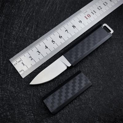 China Mini Outdoor Jungle Survival Pocket Non-variable Portable Survival Knives Camping Fixed Knife With Black Sheath for sale