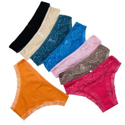 China H3006 Women Panties Breathable Comfort Underwear Solid Skin-friendly Briefs For Women Fashion Sexy Low-rise Lace Suggest Cotton Bikini for sale