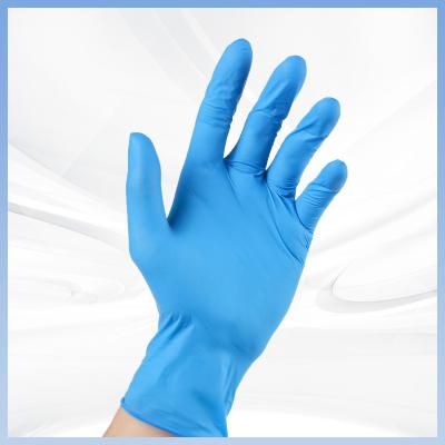 China Blaues M L XL-Nitril-Wegwerfhandschuhe 100 PC packen sterile Handhandschuhe ein zu verkaufen