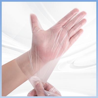 China CER transparente geworfene Polyäthylen-Handschuhe 0.025mm-0.08mm CPE-Handschutz-Handschuhe zu verkaufen