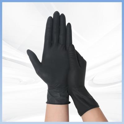 China Guantes de examen de látex negro Guantes desechables sin polvo de látex para limpieza de cocina médica en venta