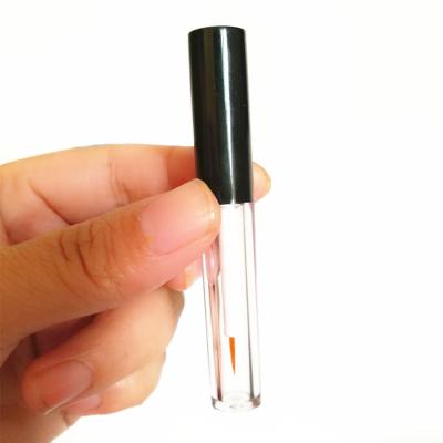 China Luxury 2ml 4ml Stock Eyeliner Empty Tubes PET Material With ABS Caps Plated Gold And Black Colors for sale