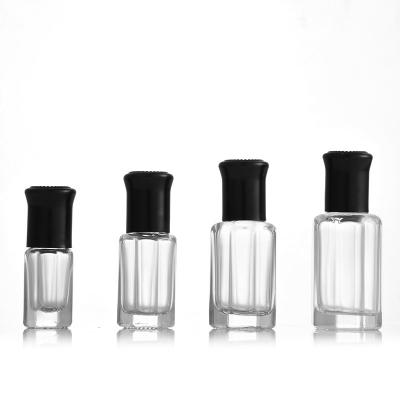 China Personal Care 3ml 6ml 9ml 12ml Mini Octagonal Glass Aluminum Essential Oil Dispenser Essence Oud Roller Bottle/Various Bottles Colors for sale