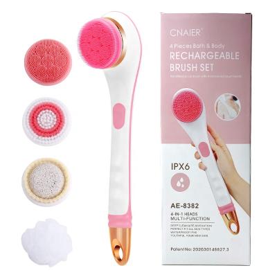 China All Natural Silicone Electric Waterproof Automatic Rotating Bath Cleaning Brush for sale