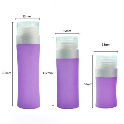 China Travel/camping/business trip/mixed cylinder color 38ML 60ML 80ML silicone travel bottle daily wash set for sale