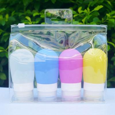 China New Product 38ml 60ml 80ml Daily Round Hot Selling Amazon Washing Silicone Bottle Portable Travel/Camping/Business/Travel for sale