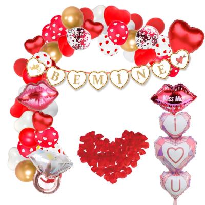 China Toy Happy Valentines Day Valentines Day Party Promotional Decorations Foil Balloon Set for sale