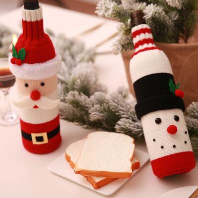 China Christmas decoration ; Christmas Gift Christmas Decorations Hotel Restaurant Holiday Arrange Christmas Wine Bottle Sleeve for sale