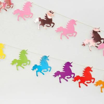 China Baby Shower Decoration Banners Decoration for Boys Girls Birthday Party Supplies Unicorn Banner for sale