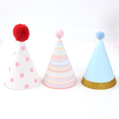 China HOT Selling Birthday Party Colorful Paper Hat Decoration Adult Kids Party Hats for sale