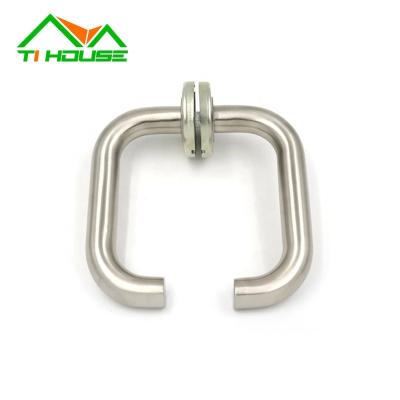 China Modern round euro style manija stainless steel brushed nickel finish door pull handle for interior door for sale