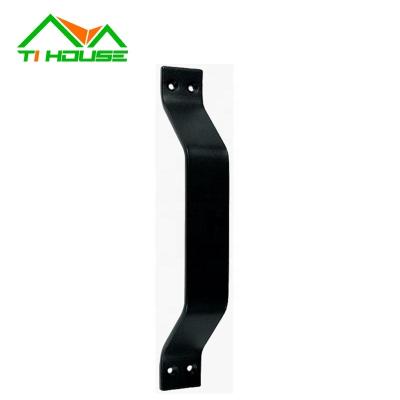 China Easy Installation American Matt Black Sliding Barn Door Cast Iron Hardware Cast Iron Push Barn Wood Door Handle for sale