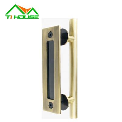 China Sliding Door Accessories Easy Installation Antique Bronze Round Barn Door Handle For Wooden Barn Door for sale