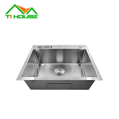 China Without Faucet Over Counter 30 Inch Undermount Black Stainless Steel Handmade Farmhouse Kitchen Sink for sale