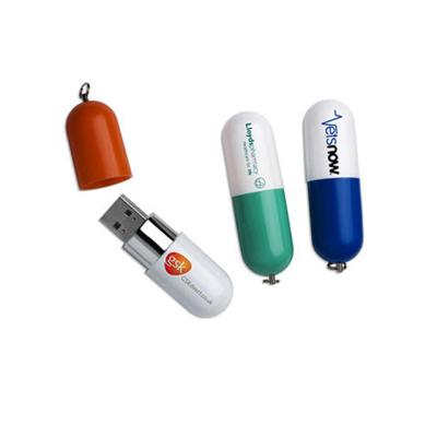 China Custom Made Promotional Branded Logo Plastic USB Capsule Instant Order for Doctor and Nurse Gift Pill Shape Pen Drive Memory Flash USB for sale