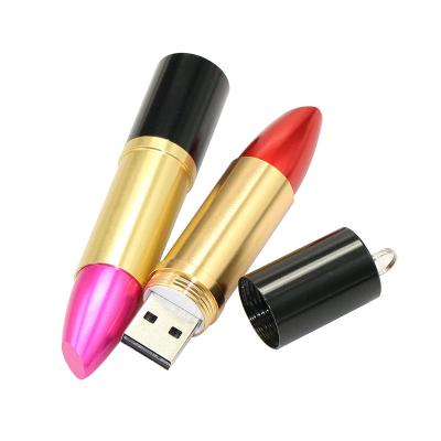 China Storage Factory Price Wholesale Customized Lipstick Pen Drive Flash Drive Electronic Full Logo Capacity Gadgets for sale