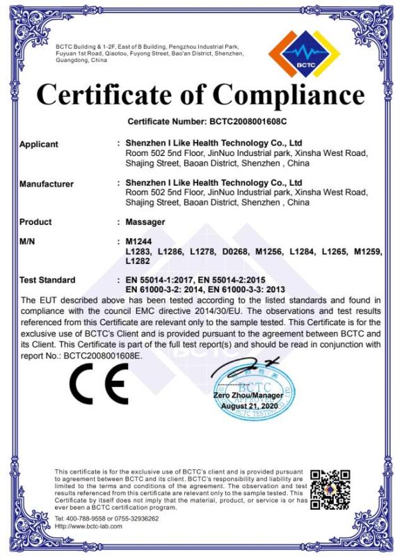 CE - Shenzhen I Like Health Technology Co., Ltd.