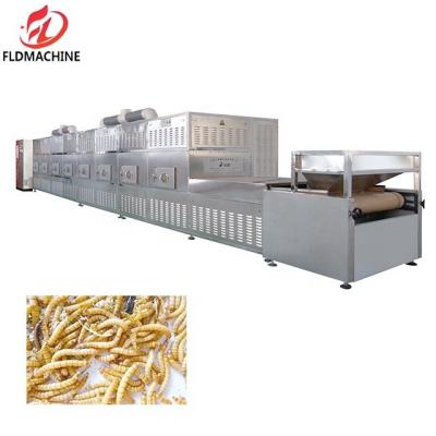 China Industrial Insects Drying Machine Tunnel Microwave Bsfl Black Soldier Fly Larva Drying Machine for sale